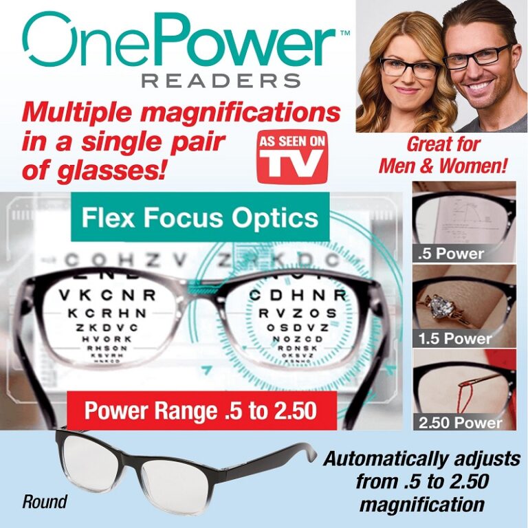 One Power Reading Glasses Universal Power 5 To 2 50 Flex Focus
