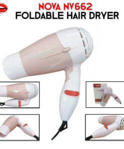 NOVA Foldable Hair Dryer 1000W Professional with Styling Nozzle and 2  Speeds | Soko